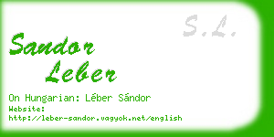 sandor leber business card